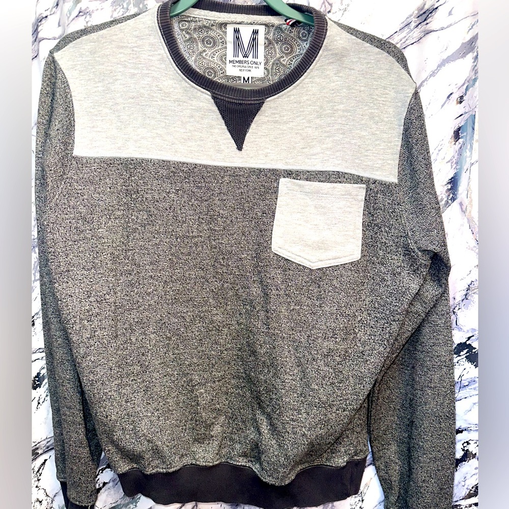 Vintage Members Only Preppy style Crew Neck Sweatshirt men size Medium Y2K